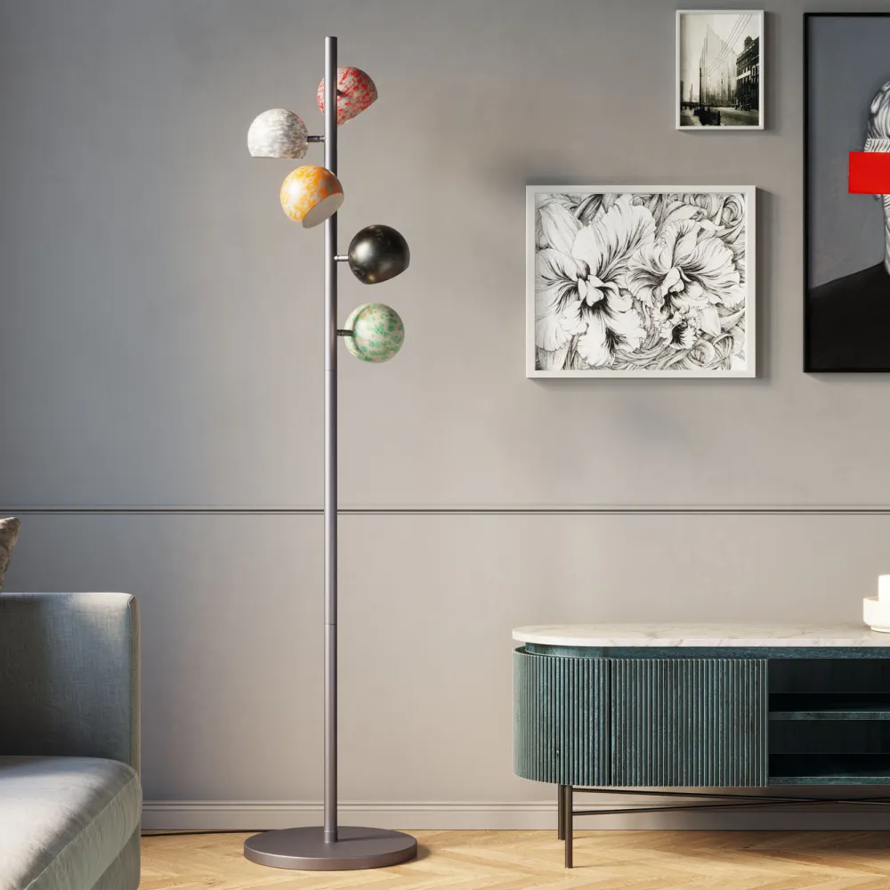 Szafki Rtv*KARE Design Szafka RTV Glenn 150x54 Cm Biało-szara