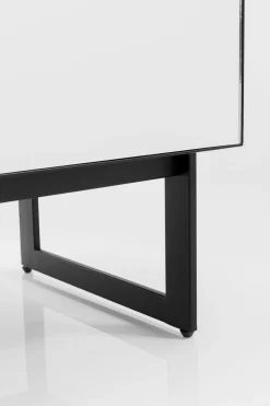 Szafki Rtv*KARE Design Szafka RTV Lustrzana Czterodrzwiowa Nogi Czarne 180x55 Cm