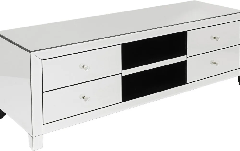 Szafki Rtv*KARE Design Szafka RTV Luxury 140x50 Cm Lustrzana