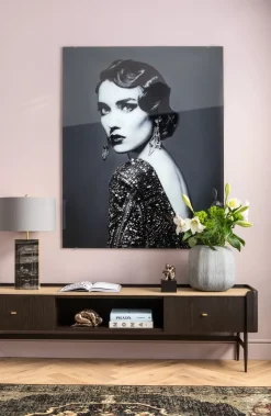 Szafki Rtv*KARE Design Szafka RTV Milano 200x55 Cm Ciemnobrązowa
