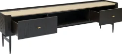 Szafki Rtv*KARE Design Szafka RTV Milano 200x55 Cm Ciemnobrązowa