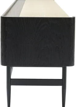 Szafki Rtv*KARE Design Szafka RTV Milano 200x55 Cm Ciemnobrązowa