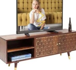 Szafki Rtv*KARE Design Szafka RTV Muskat 140x50cm Brązowa