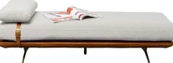 Szezlongi*KARE Design Szezlong - Leżanka Ekskluzywna Skóra Naturalna I Len 187 Cm
