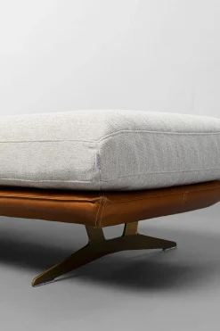 Szezlongi*KARE Design Szezlong - Leżanka Ekskluzywna Skóra Naturalna I Len 187 Cm