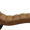 Szezlongi*KARE Design Szezlong Tapicerowany Brązowy Vintage Nogi Bukowe Czarne 190 Cm