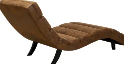 Szezlongi*KARE Design Szezlong Tapicerowany Brązowy Vintage Nogi Bukowe Czarne 190 Cm