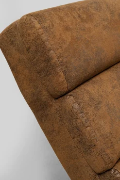 Szezlongi*KARE Design Szezlong Tapicerowany Brązowy Vintage Nogi Bukowe Czarne 190 Cm