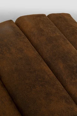 Szezlongi*KARE Design Szezlong Tapicerowany Brązowy Vintage Nogi Bukowe Czarne 190 Cm