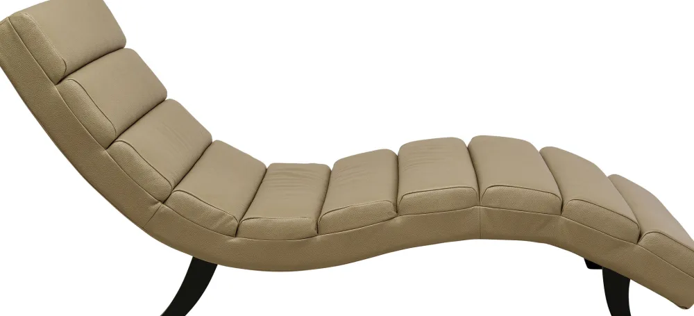 Szezlongi*KARE Design Szezlong Tapicerowany Oliwkowa Zieleń Nogi Bukowe Czarne 190 Cm