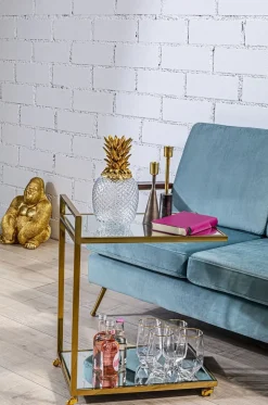 Zastawa Stołowa|Szklanki*KARE Design Szklanka Diamond Gold Rim 710 Ml Transparentna