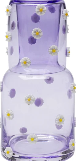 Zastawa Stołowa|Szklanki*KARE Design Szklanka Fioletowa Wzór Kwiatowy 300 Ml