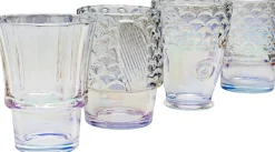 Zastawa Stołowa|Szklanki*KARE Design Szklanki Kolorowe 4-set 250 Ml Motyw Zwierzęcy Ryba