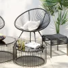 Taborety*KARE Design Taboret - Podnóżek Ogrodowy Acapulco 40x40 Cm Czarny