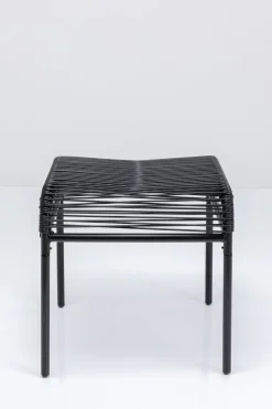 Taborety*KARE Design Taboret - Podnóżek Ogrodowy Acapulco 40x40 Cm Czarny