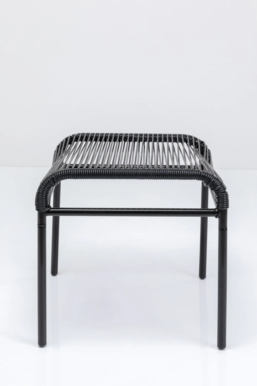 Taborety*KARE Design Taboret - Podnóżek Ogrodowy Acapulco 40x40 Cm Czarny