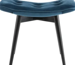 Taborety*KARE Design Taboret - Podnóżek Vicky 59x46 Cm Niebieskozielony - Nogi Czarne