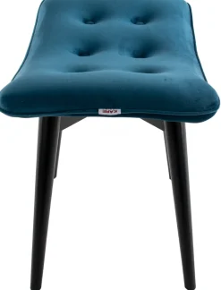 Taborety*KARE Design Taboret - Podnóżek Vicky 59x46 Cm Niebieskozielony - Nogi Czarne