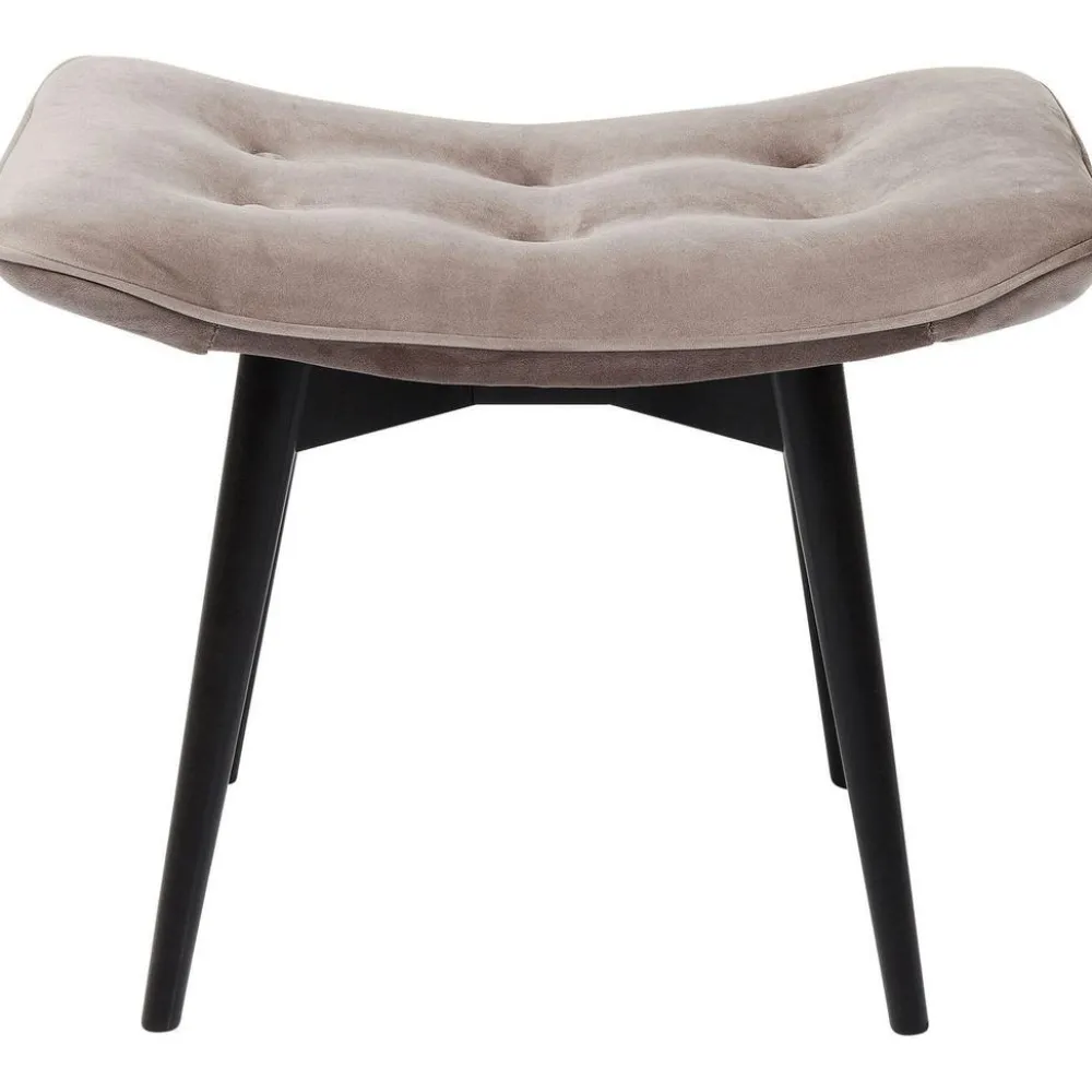 Taborety*KARE Design Taboret Vicky Velvet 48x37 Cm Szary