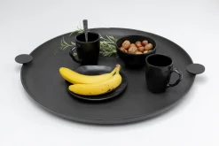 Zastawa Stołowa*KARE Design Taca Aluminiowa Ciemnoszara Loft Ø59 Cm