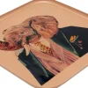Zastawa Stołowa*KARE Design Taca Brązowa Ze Stali Motyw Zwierzęcy Słoń 27x27 Cm