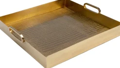 Zastawa Stołowa*KARE Design Taca Serpente 42x41 Cm Złota