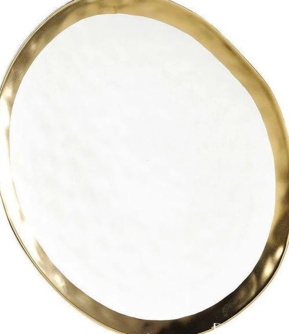 Zastawa Stołowa|Talerze*KARE Design Talerz Do Serwowania Bell Ø38 Cm Biało-złoty
