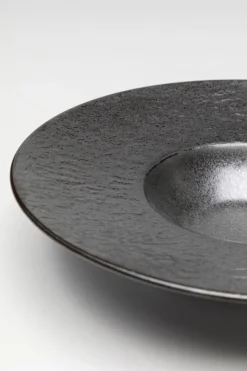 Talerze*KARE Design Talerz Głęboki Czarny Kamionkowy Ø27 Cm