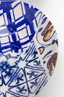 Zastawa Stołowa|Talerze*KARE Design Talerz Głęboki Fresco Ø21 Cm Biało-niebieski
