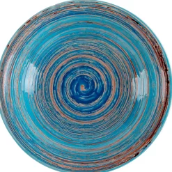 Zastawa Stołowa|Talerze*KARE Design Talerz Głęboki Swirl Ø21 Cm Niebieski