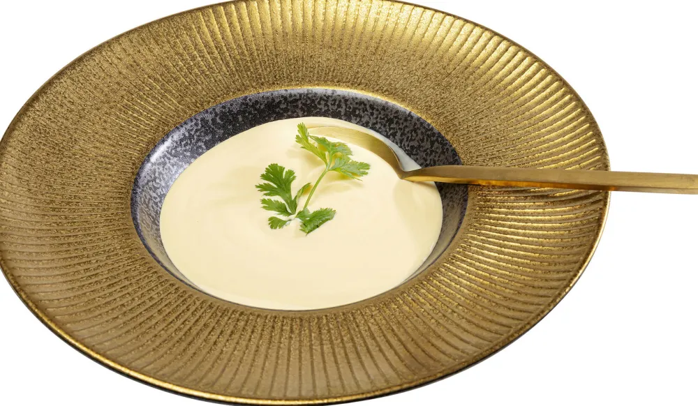 Zastawa Stołowa|Talerze*KARE Design Talerz Głęboki Z Porcelany Czarno-złoty Ø22 Cm