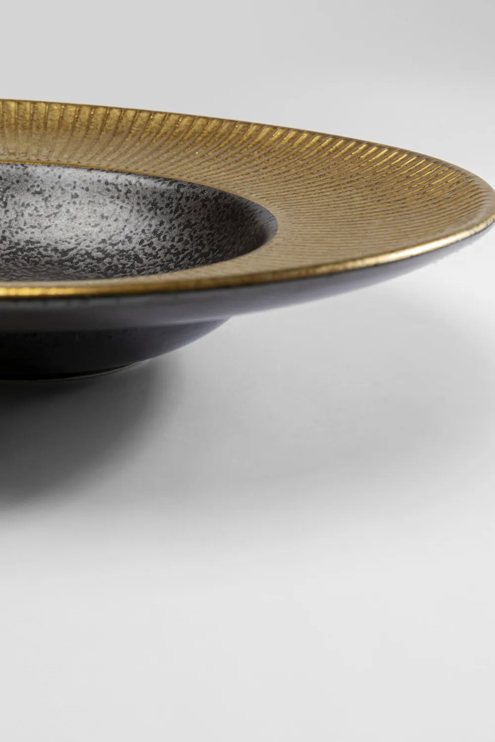 Zastawa Stołowa|Talerze*KARE Design Talerz Głęboki Z Porcelany Czarno-złoty Ø22 Cm