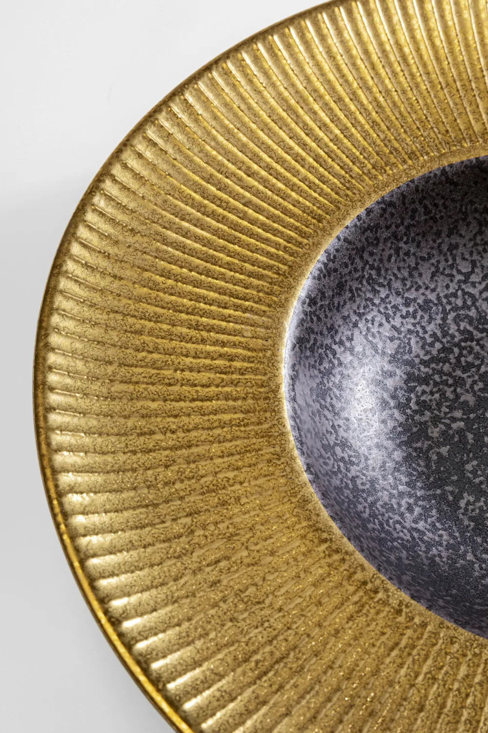 Zastawa Stołowa|Talerze*KARE Design Talerz Głęboki Z Porcelany Czarno-złoty Ø22 Cm