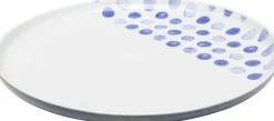 Zastawa Stołowa|Talerze*KARE Design Talerz Obiadowy Biały W Niebieskie Kropki Ø27 Cm