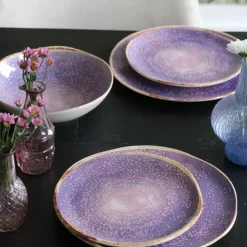 Zastawa Stołowa|Talerze*KARE Design Talerz Obiadowy Fioletowy Ø26 Cm Ceramika