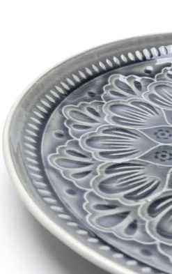 Talerze*KARE Design Talerz Obiadowy Sicilia Mandala Ø27 Cm Szary