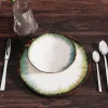 Zastawa Stołowa|Talerze*KARE Design Talerz Organic ∅26 Cm Biało-niebieski