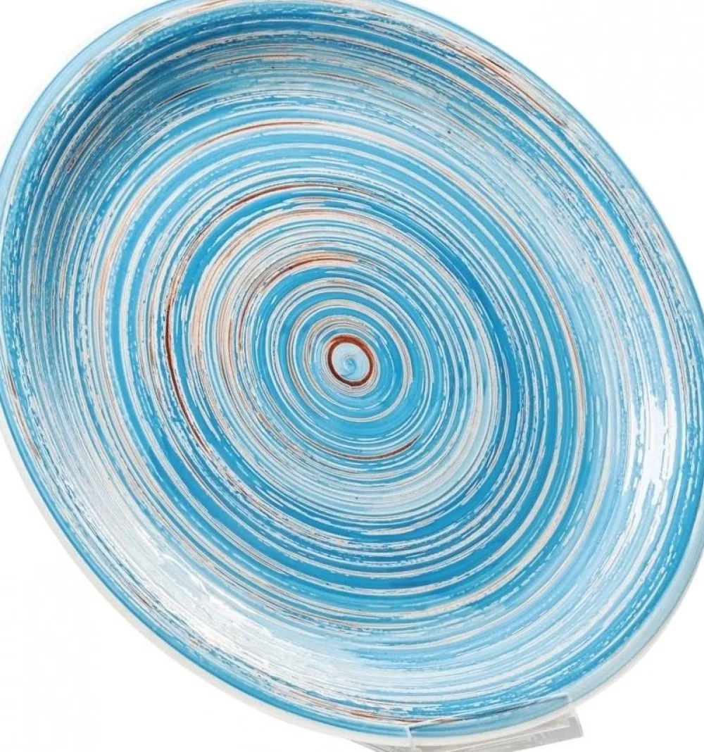 Zastawa Stołowa|Talerze*KARE Design Talerz Swirl Ø27 Cm Niebieski