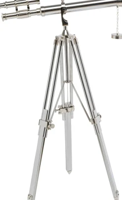 Dekoracje Stojące*KARE Design Teleskop Dekoracyjny Srebrny Stal I Aluminium 125 Cm