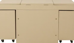 Konsole I Toaletki*KARE Design Toaletka Rozkładana Z Siedziskiem I Kontenerkami Tapicerowana 138x51 Cm