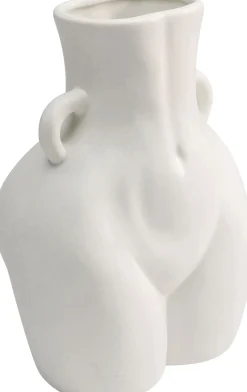 Wazony*KARE Design Wazon Biały Z Motywem Ludzkiego Ciała Ceramiczny 16x22 Cm