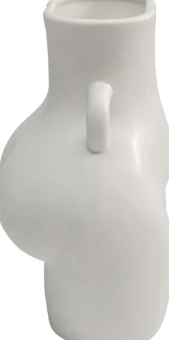 Wazony*KARE Design Wazon Biały Z Motywem Ludzkiego Ciała Ceramiczny 16x22 Cm
