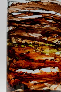 Wazony*KARE Design Wazon Brązowo-transparentny Szkło Z Recyklingu Ø15x40 Cm Burza Piaskowa