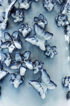 Wazony*KARE Design Wazon Butterflies 28x50 Cm Jasnoniebieski