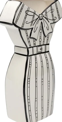 Wazony*KARE Design Wazon Ceramiczny Biały Sukienka 18x31 Cm