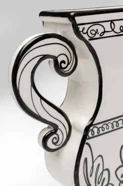 Wazony*KARE Design Wazon Ceramiczny Z Uchwytami Biały 23x24 Cm