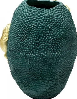 Wazony*KARE Design Wazon Chameleon Jack Fruit Ø39x39 Cm Zielono-złoty