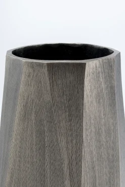 Wazony*KARE Design Wazon Dekoracyjny Aluminiowy Srebrny Antyczny 22x56 Cm