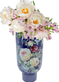 Wazony*KARE Design Wazon Dekoracyjny Rose Magic Ø14x27 Cm Niebieski