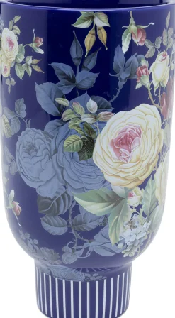Wazony*KARE Design Wazon Dekoracyjny Rose Magic Ø14x27 Cm Niebieski